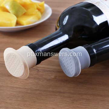 Rolha de garrafa de vinho de silicone personalizada com logotipo personalizado